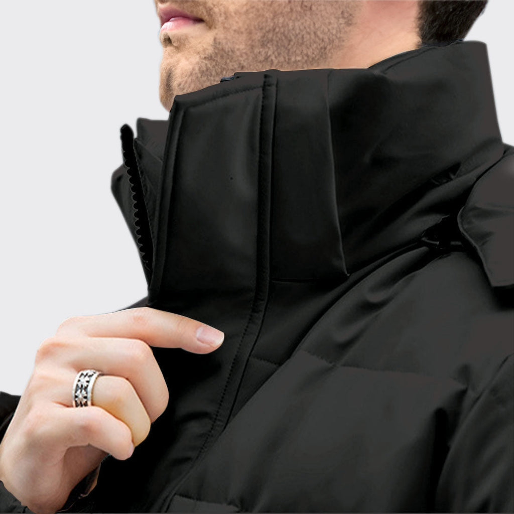 Winter Hooded Overcoat Long Jacket Stylish Lightweight Quilted Warm Puffer Coat