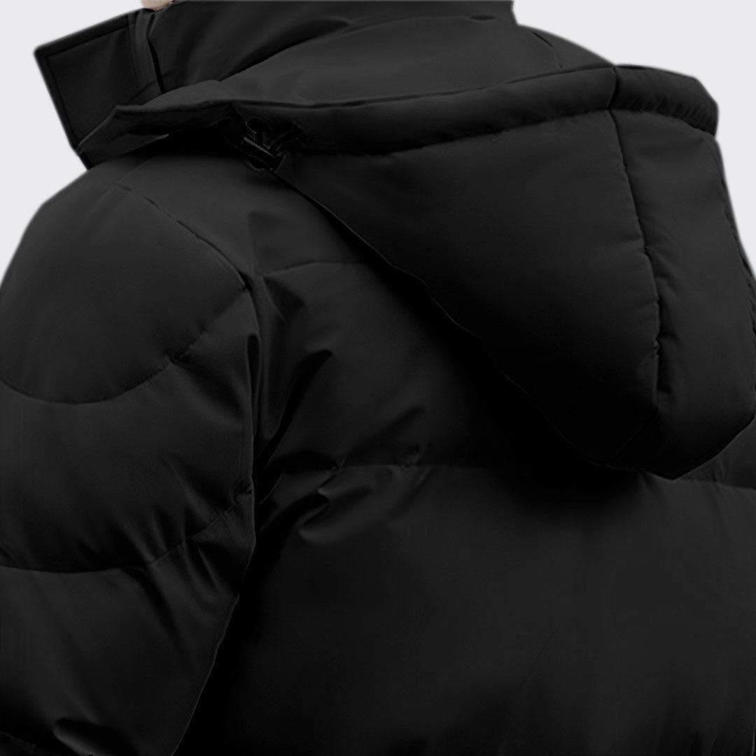 Winter Hooded Overcoat Long Jacket Stylish Lightweight Quilted Warm Puffer Coat