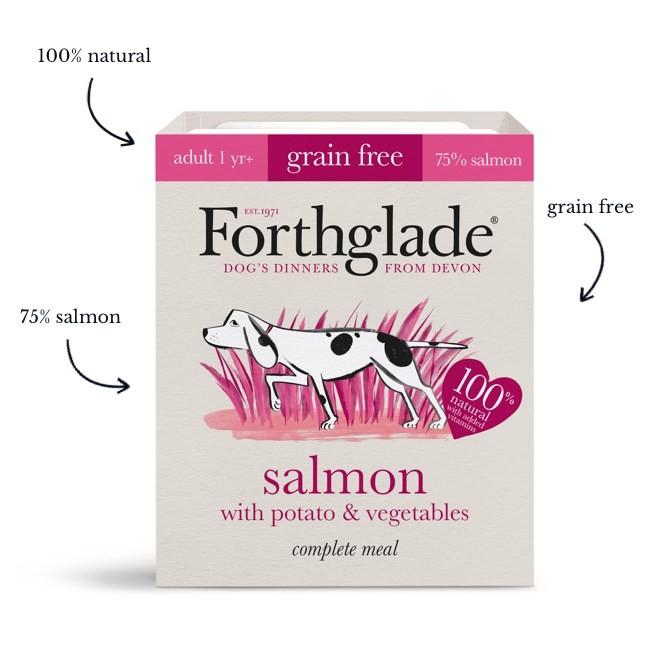 Forthglade Complete Salmon & Sardines Natural Wet Dog Food Variety Pack (12x395g)