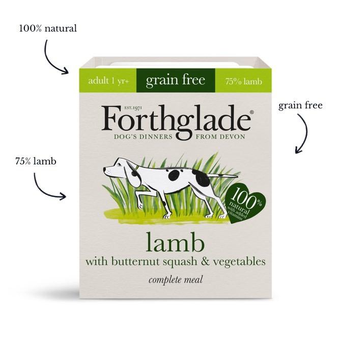 Forthglade Complete Turkey & Lamb Natural Wet Dog Food Variety Pack (12x395g)