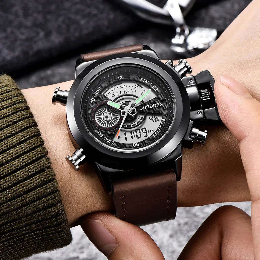 Multi-functional Double Display Sports Watch For Men