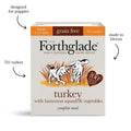 Forthglade Complete Meal Grain Free Turkey with butternut squash & vegetables Natural Wet Dog Food Puppy (18x395g) moo