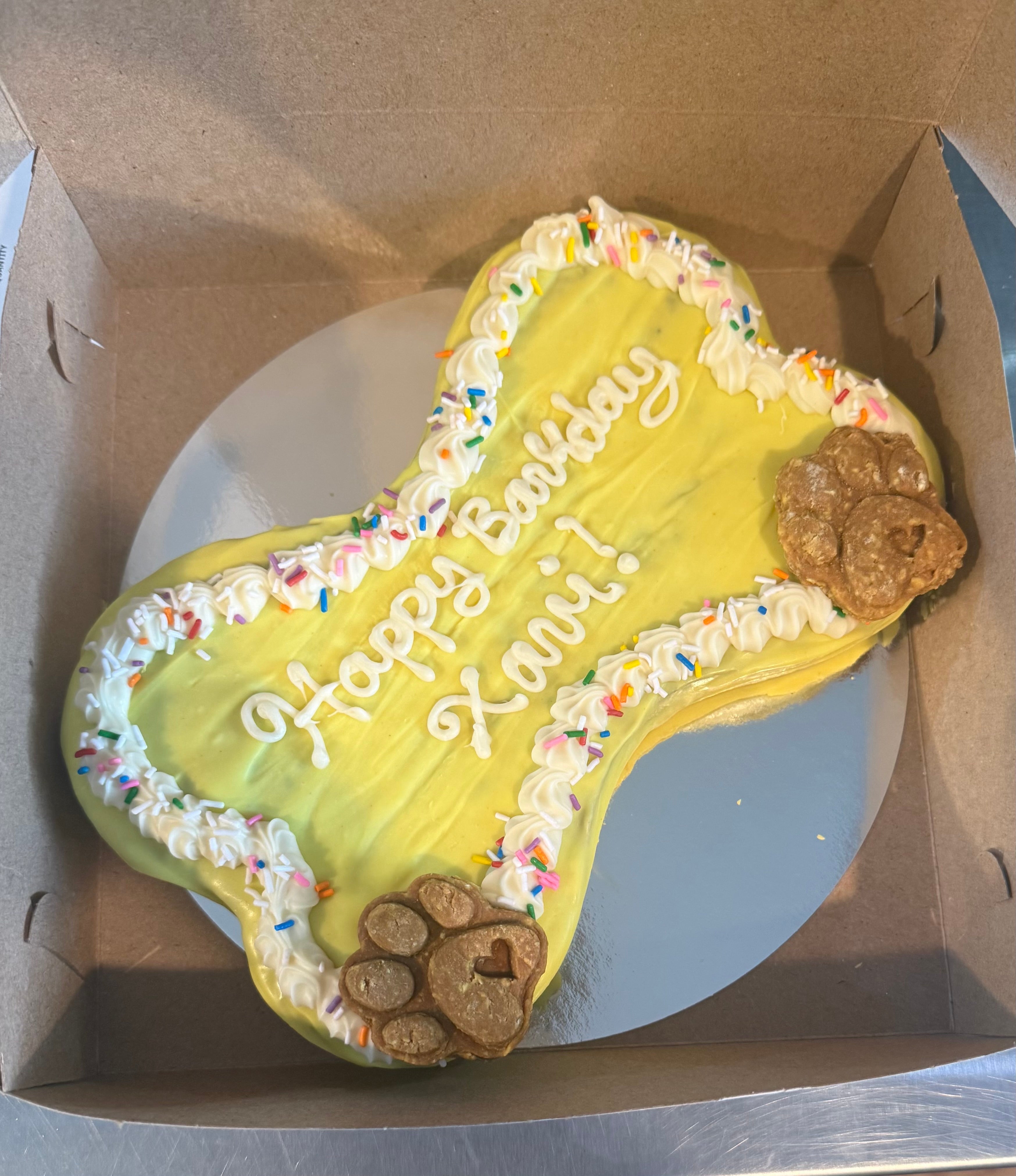 Dog Birthday Cake Bone Cake  (Please order 3-4 days in advance)