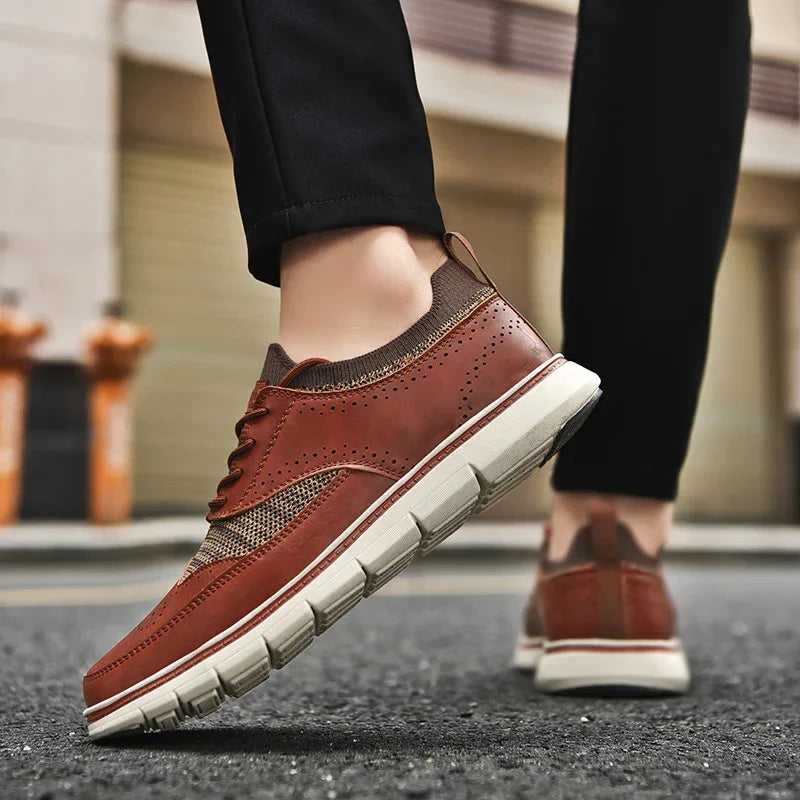 Men's British Style Casual Fashion Artificial Leather Shoes
