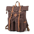 Oil Wax Canvas Waterproof Travel Retro Backpack