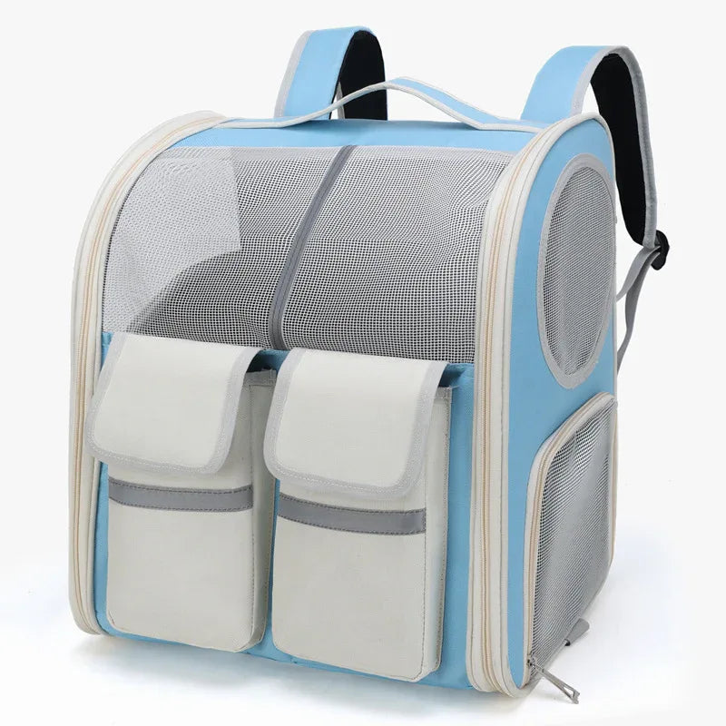 Pet Trolley Bag Cat Bag Large Capacity Portable Breathable Backpack