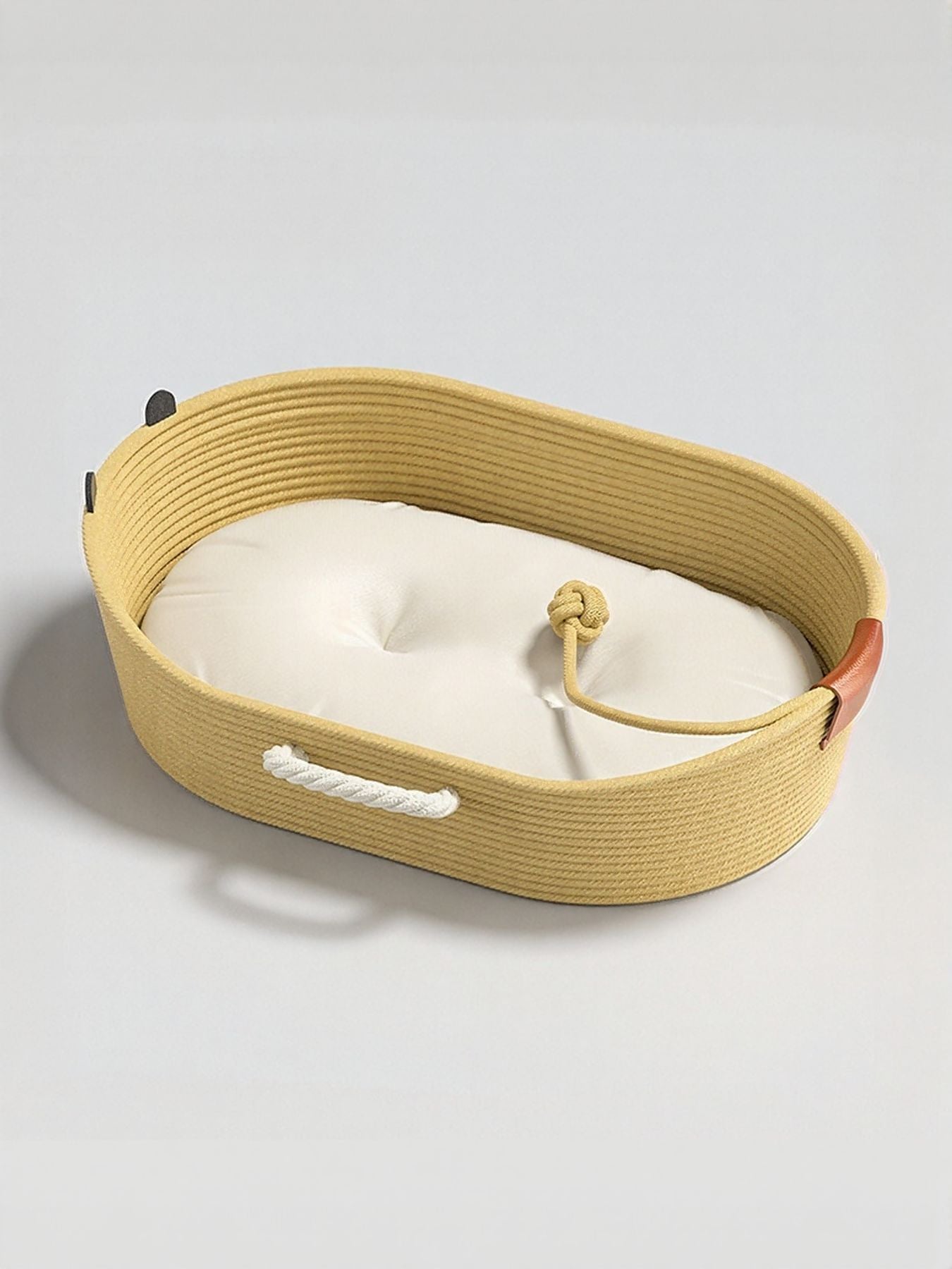 Woven Rope Oval Pet Bed