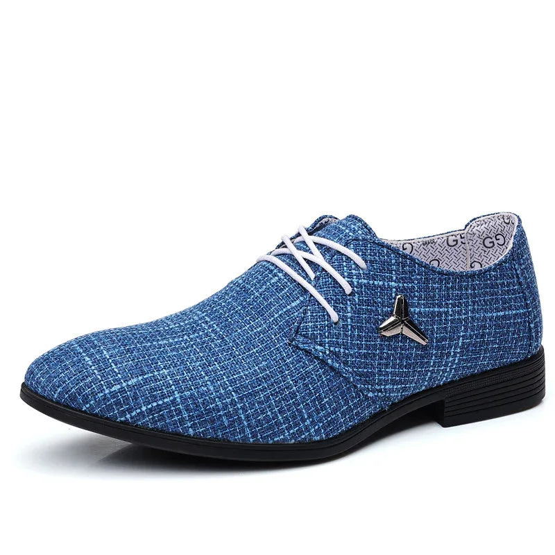 Men's Breathable Pointed Linen Shoes