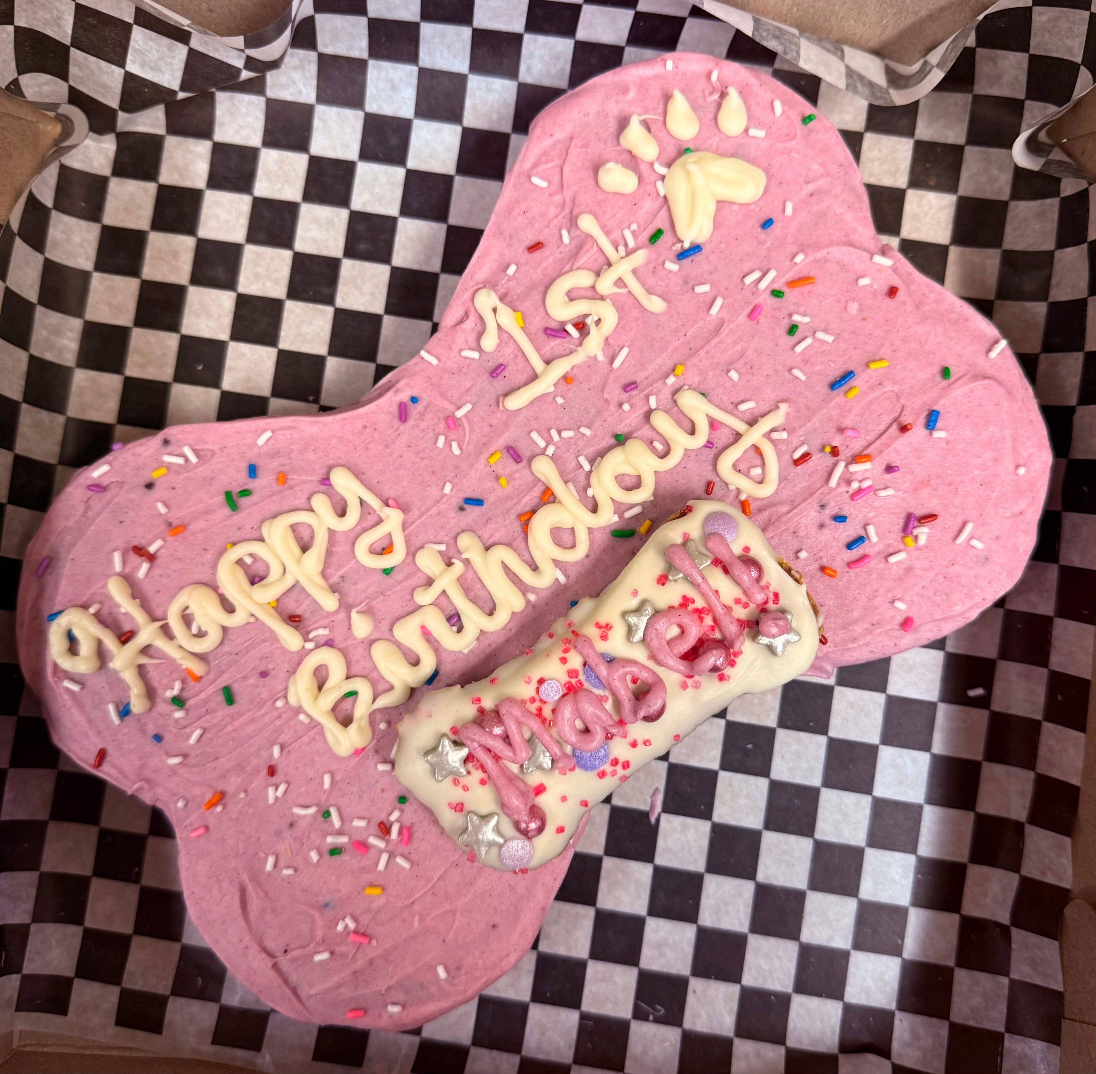 Dog Birthday Cake Bone Cake  (Please order 3-4 days in advance)