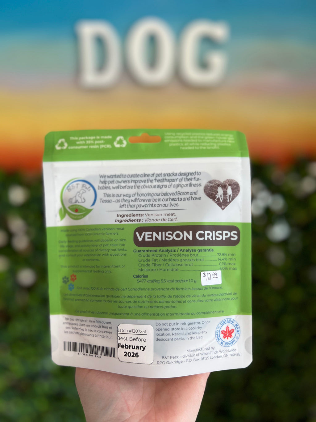 Venison Crisps - B & T Pets