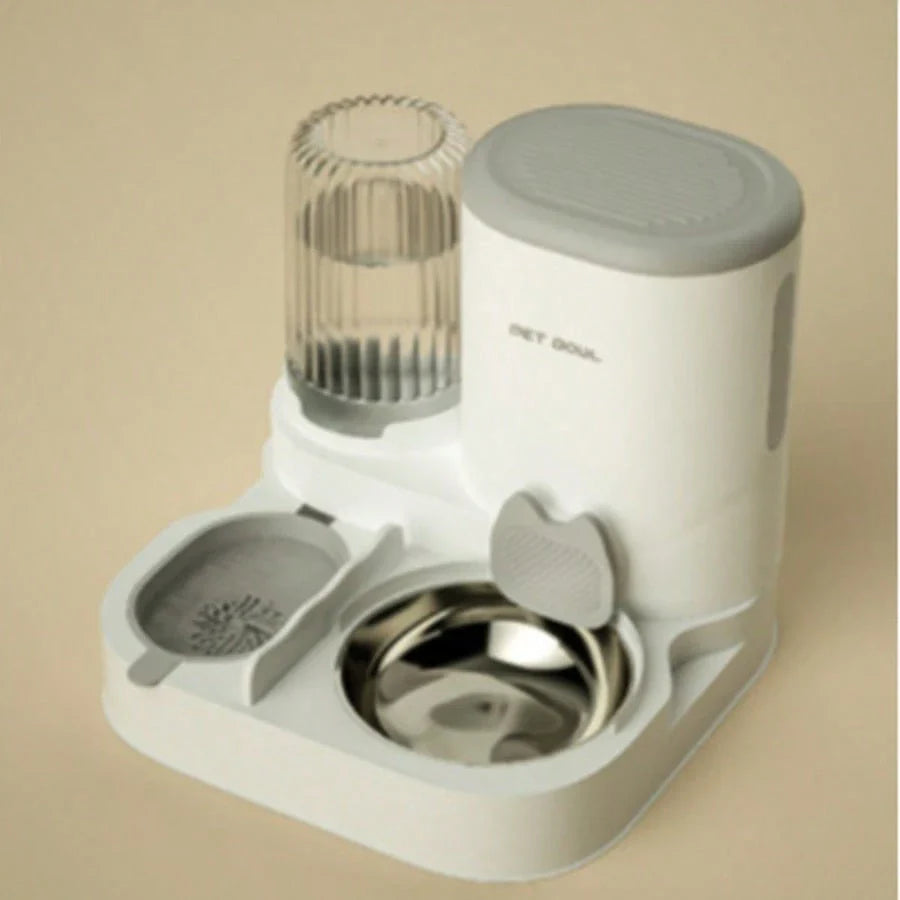 2-in-1 Automatic Pet Food Container & Water Dispenser Set – Elevated Feeding Station for Cats & Dogs