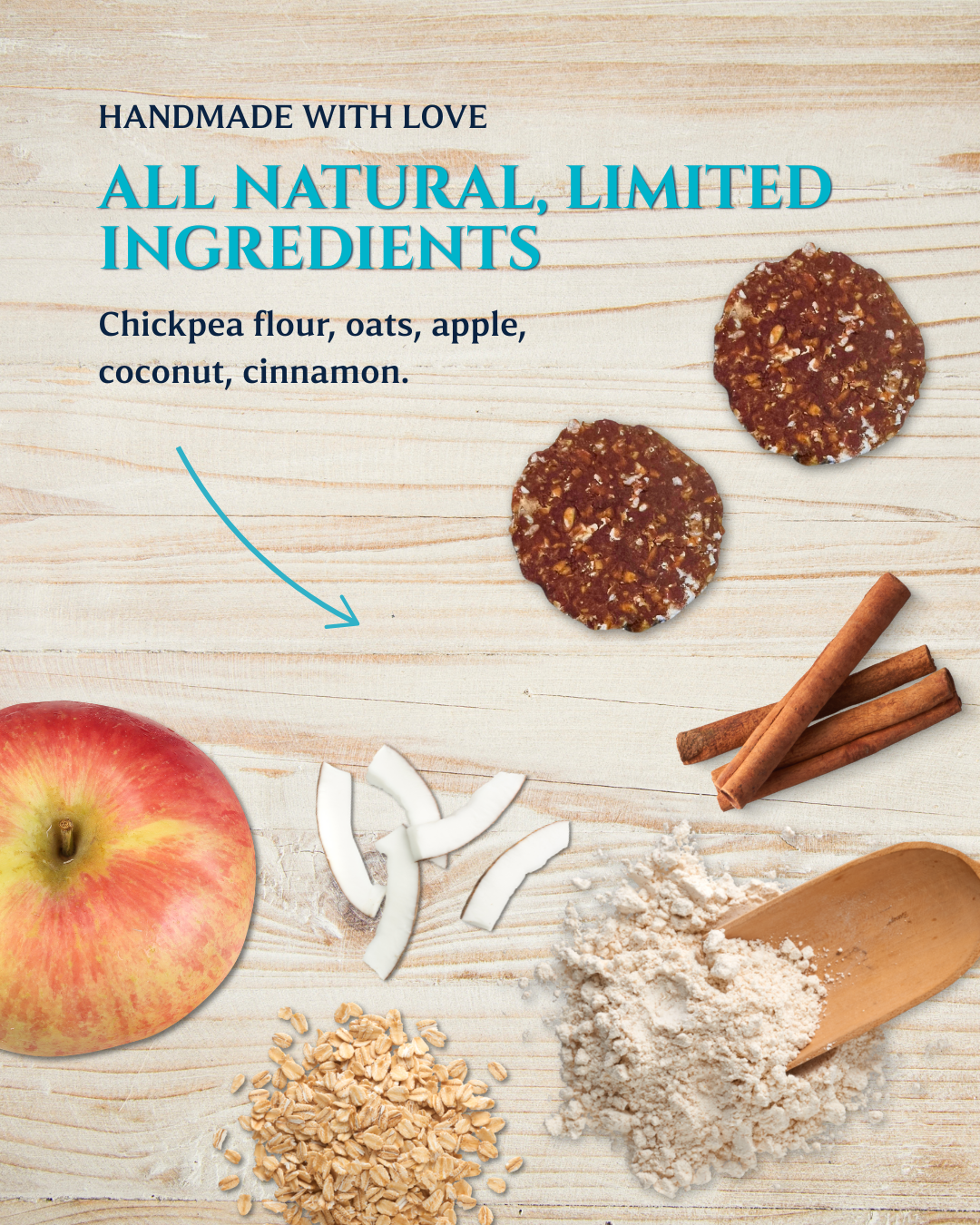 Classic Dog Treat Biscuits Pack, Wheat-Free - Apple Coconut