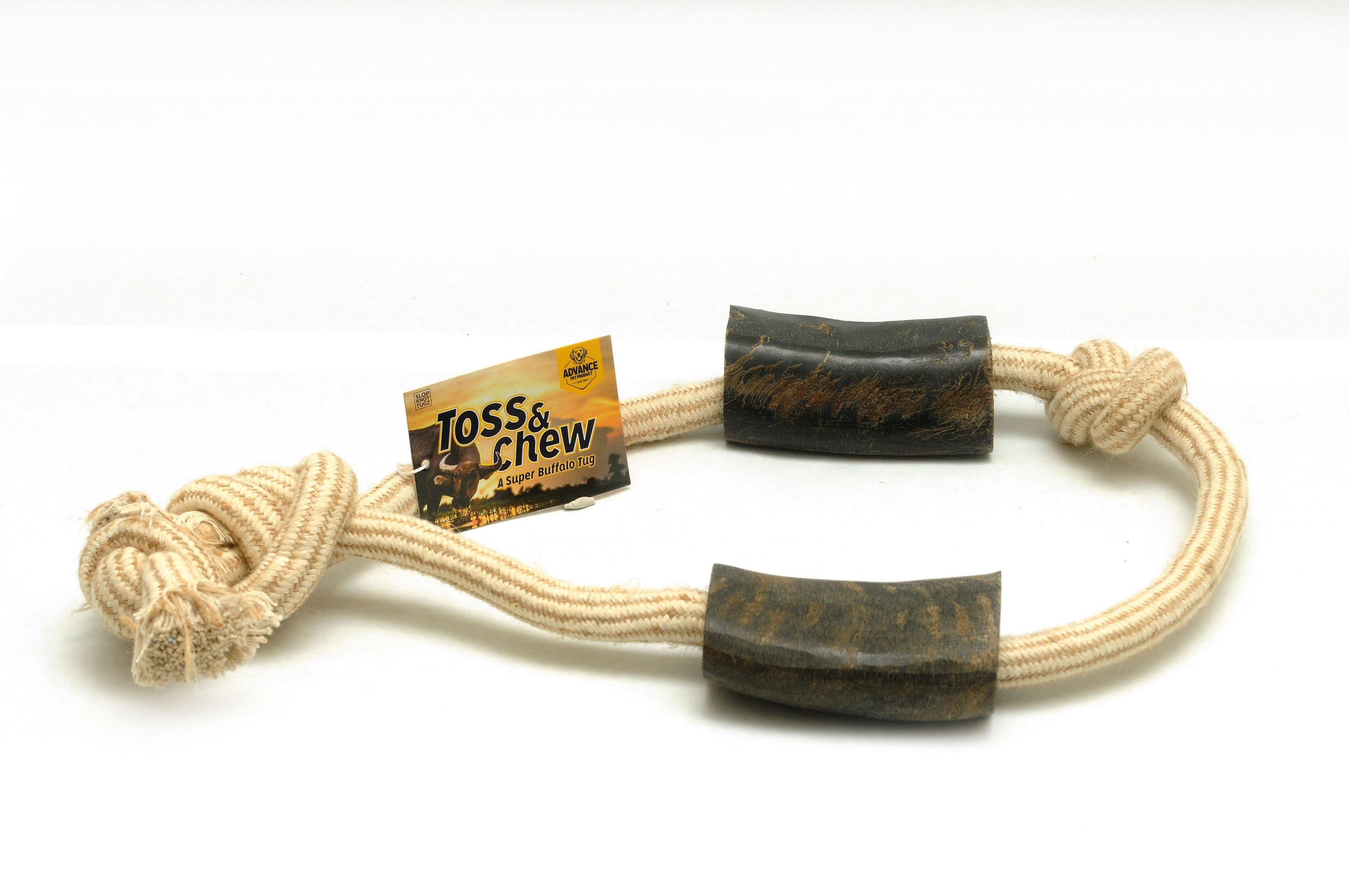 Natural Dog Chew Toy with Water Buffalo Horns – Durable Rope Toy for Aggressive Chewers – Long-Lasting & All-Natural – 4 Sizes Available
