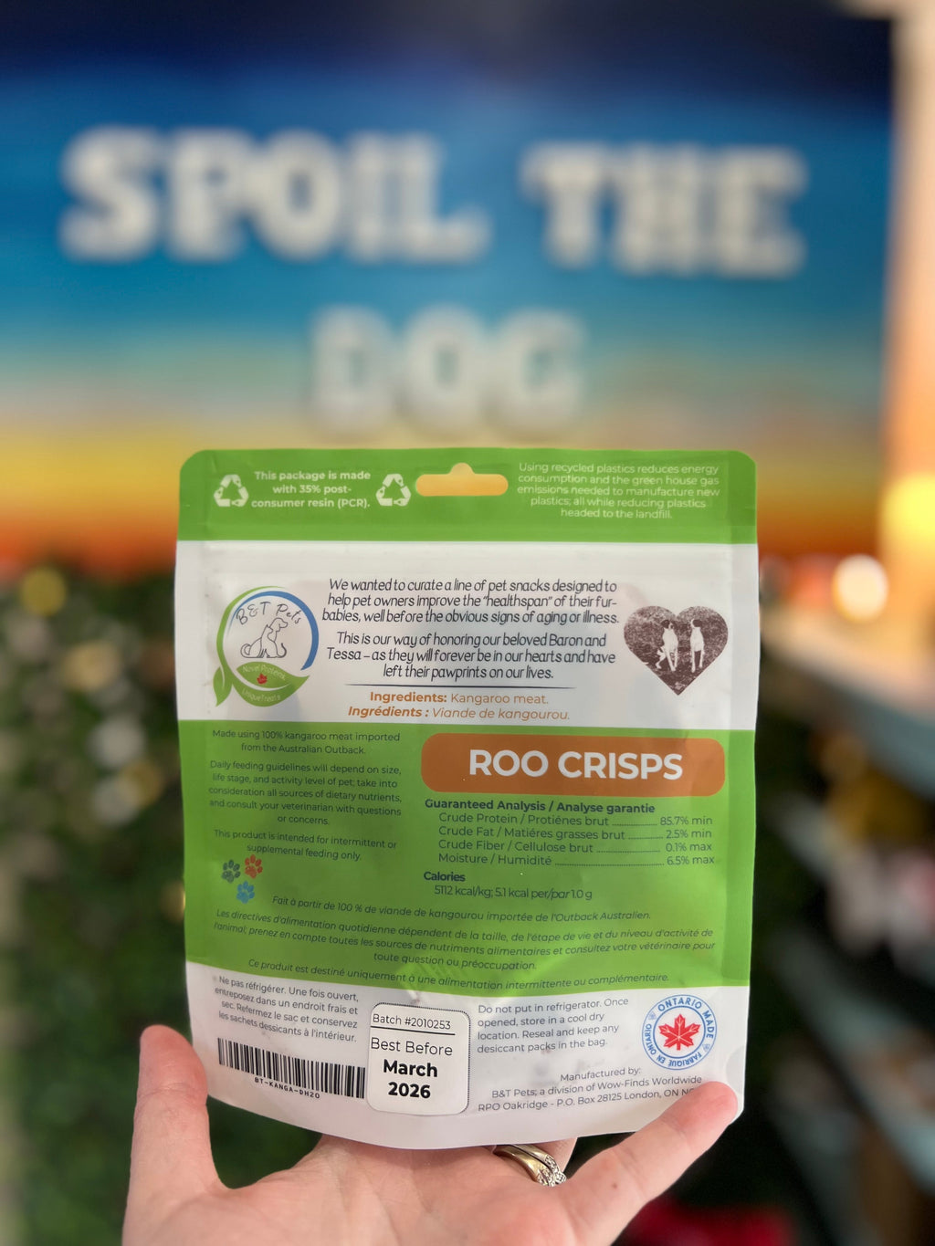 Roo Crisps (Dehydrated Kangaroo Meat)