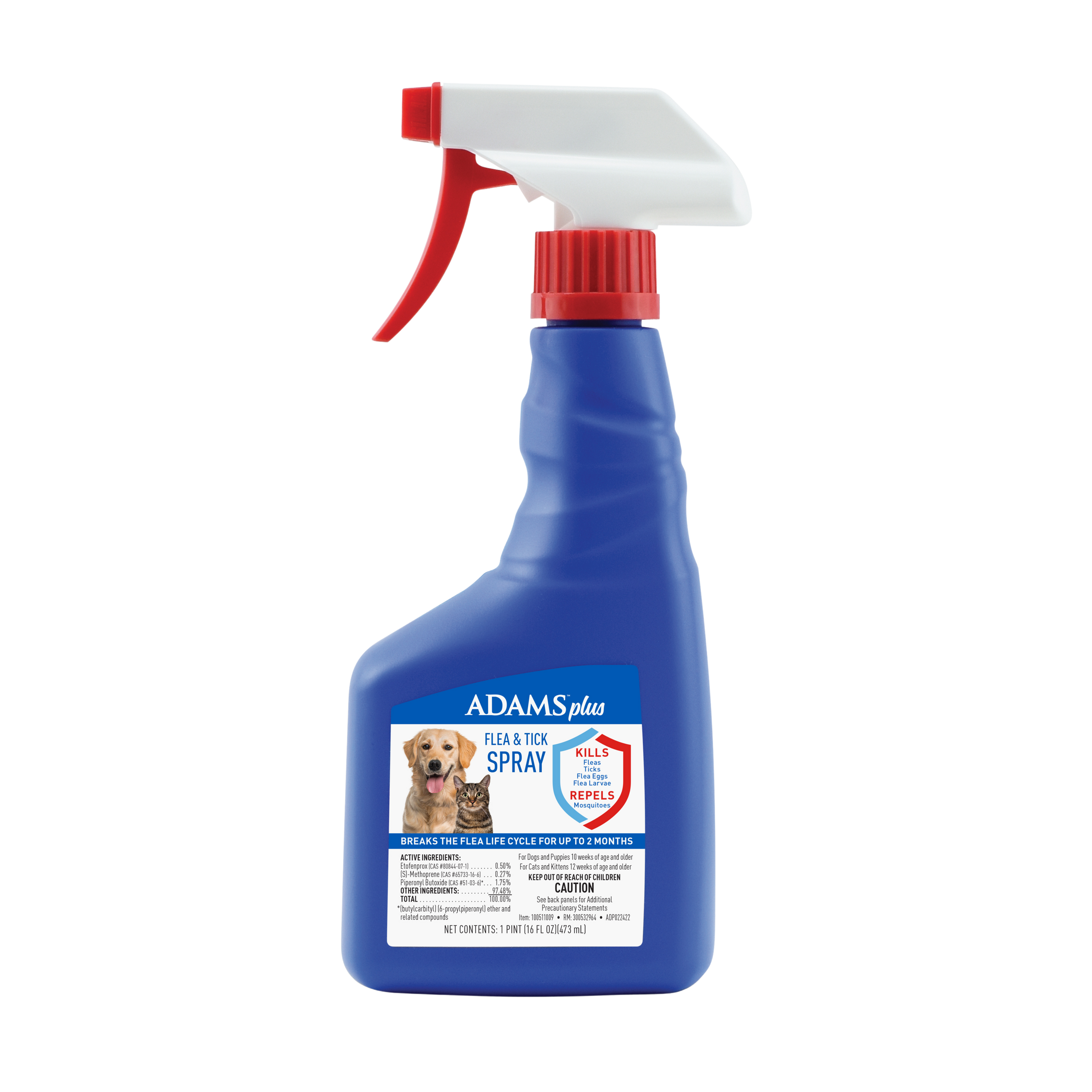 Adams Plus Flea & Tick Spray for Dogs & Cats