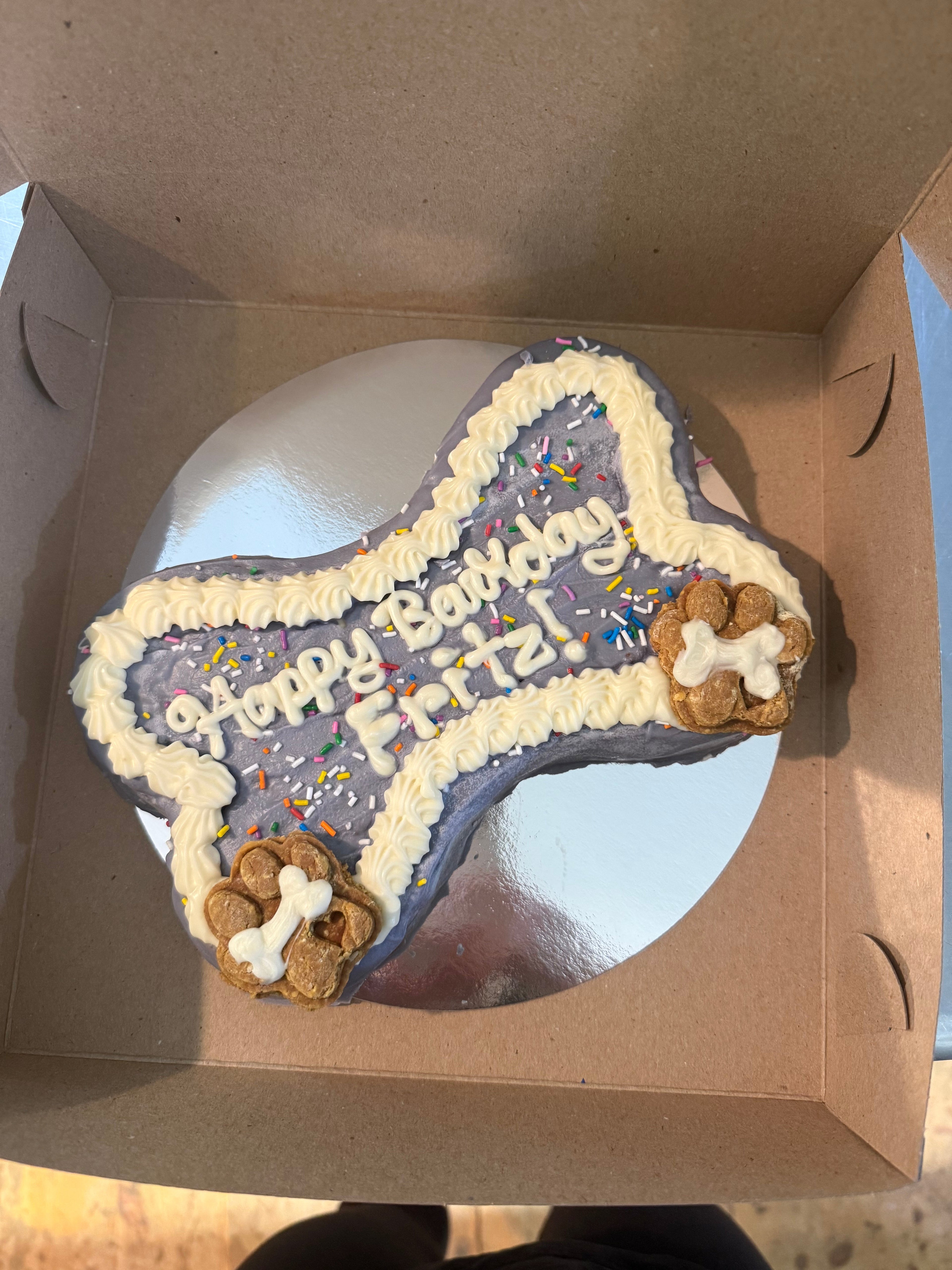 Dog Birthday Cake Bone Cake  (Please order 3-4 days in advance)