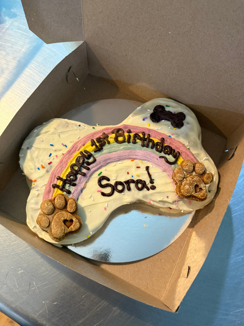 Dog Birthday Cake Bone Cake  (Please order 3-4 days in advance)