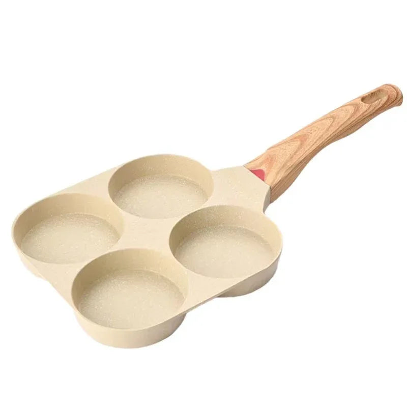 Four-Hole Egg Frying Pan Medical Stone Non-Stick Pan Home Breakfast Mini Frying Pan