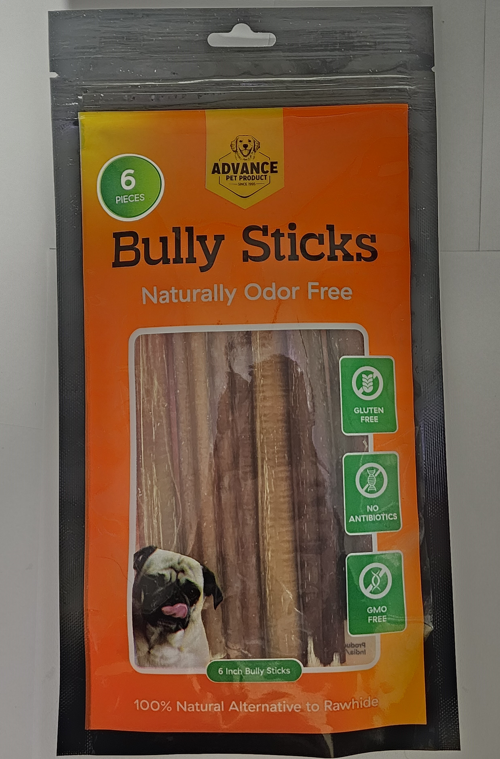 6” Bully Sticks for Dogs – All-Natural, Single Ingredient Chews – Grass-Fed Beef, Long Lasting & Rawhide-Free Treats