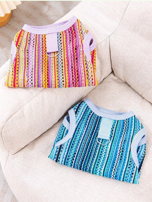 Crochet Knit Breathable Pet Tops