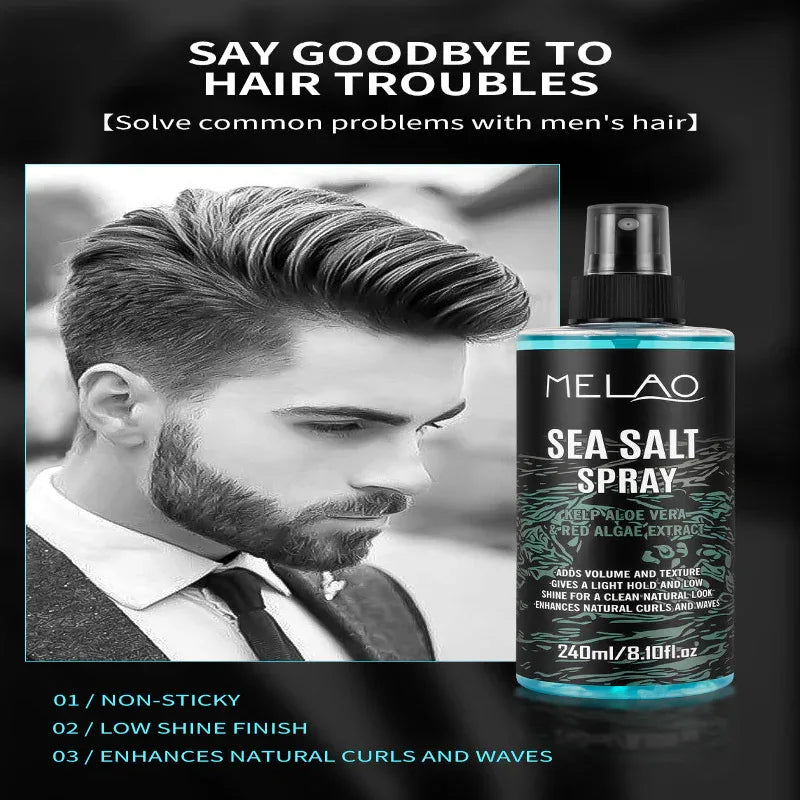 Natural Sea Salt Spray For Hair Men & Women, Adds Instant Volume, Texture, Thickness, Light Hold Texturizing & Thickening