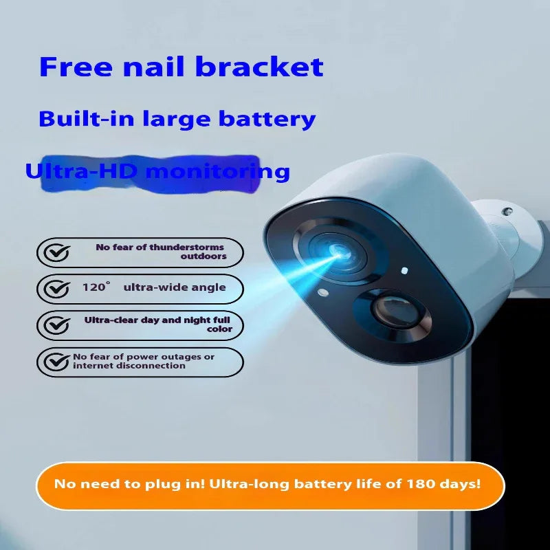 Home Surveillance Security Camera Wireless Wifi Connection Mobile Phone Remote Plug-In