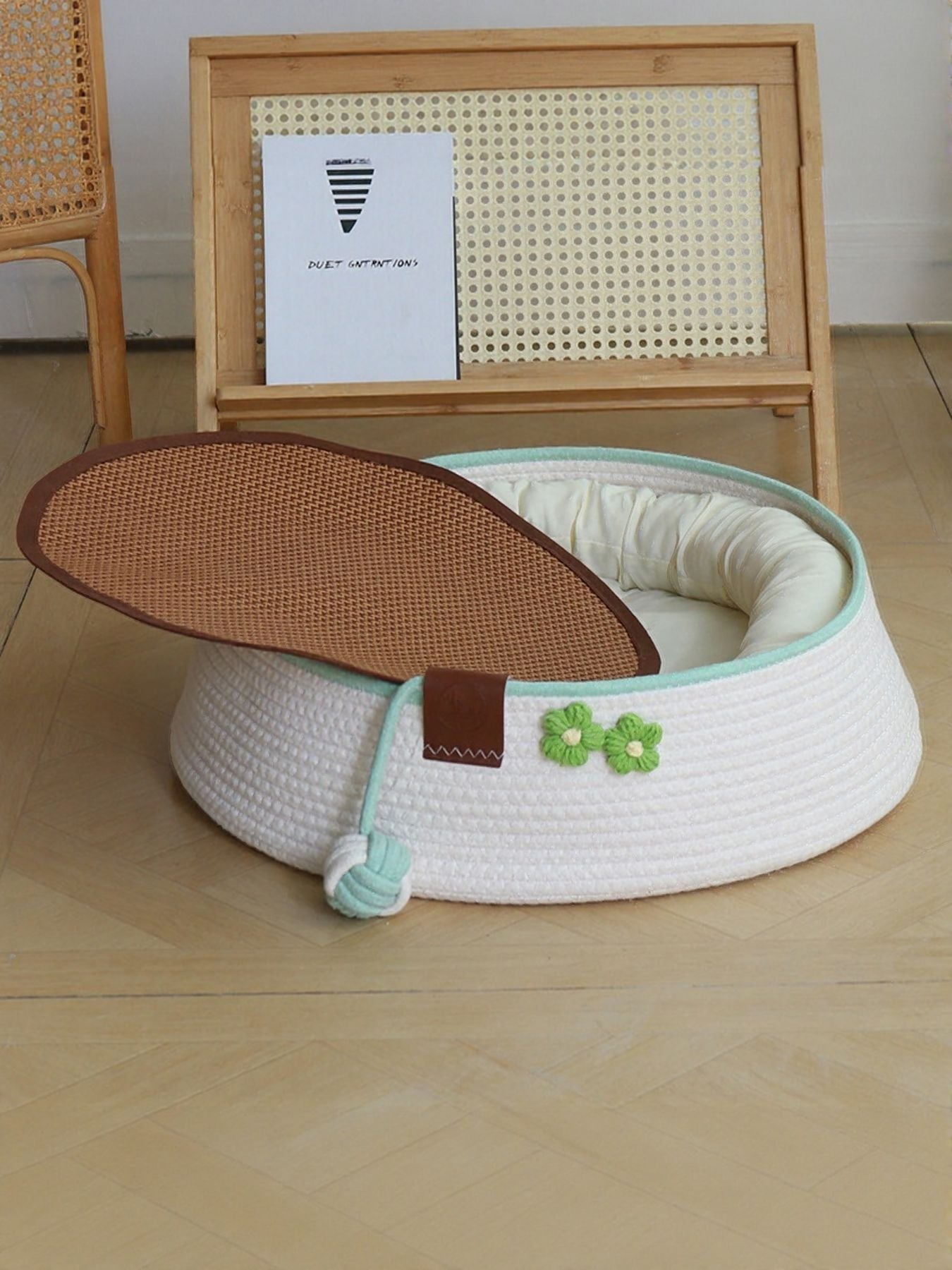 Woven Pet Nest with Toy Ball