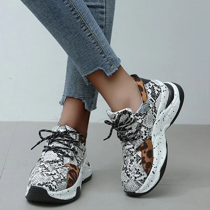 Women's Lace Up Sneakers Walking Running Sports Shoes