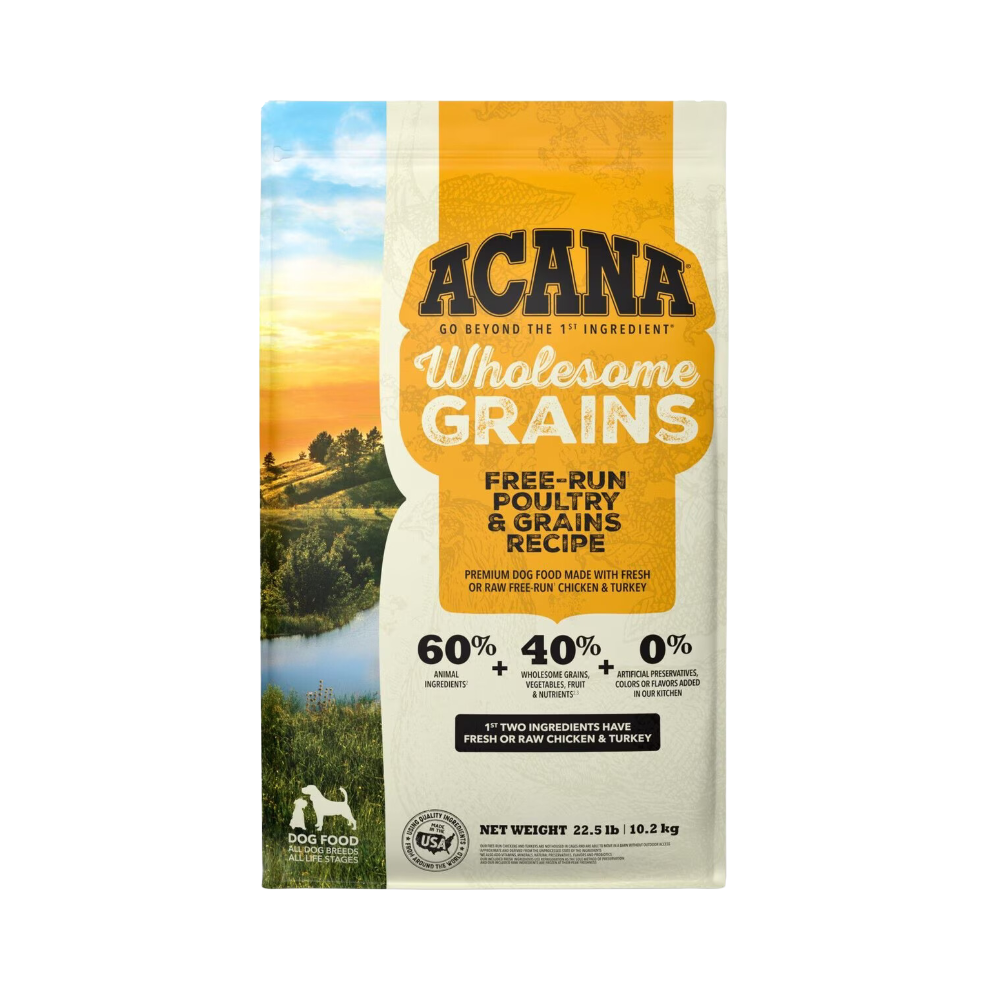 Acana Wholesome Grains, Free-Run Poultry & Grains Recipe Dry Dog Food