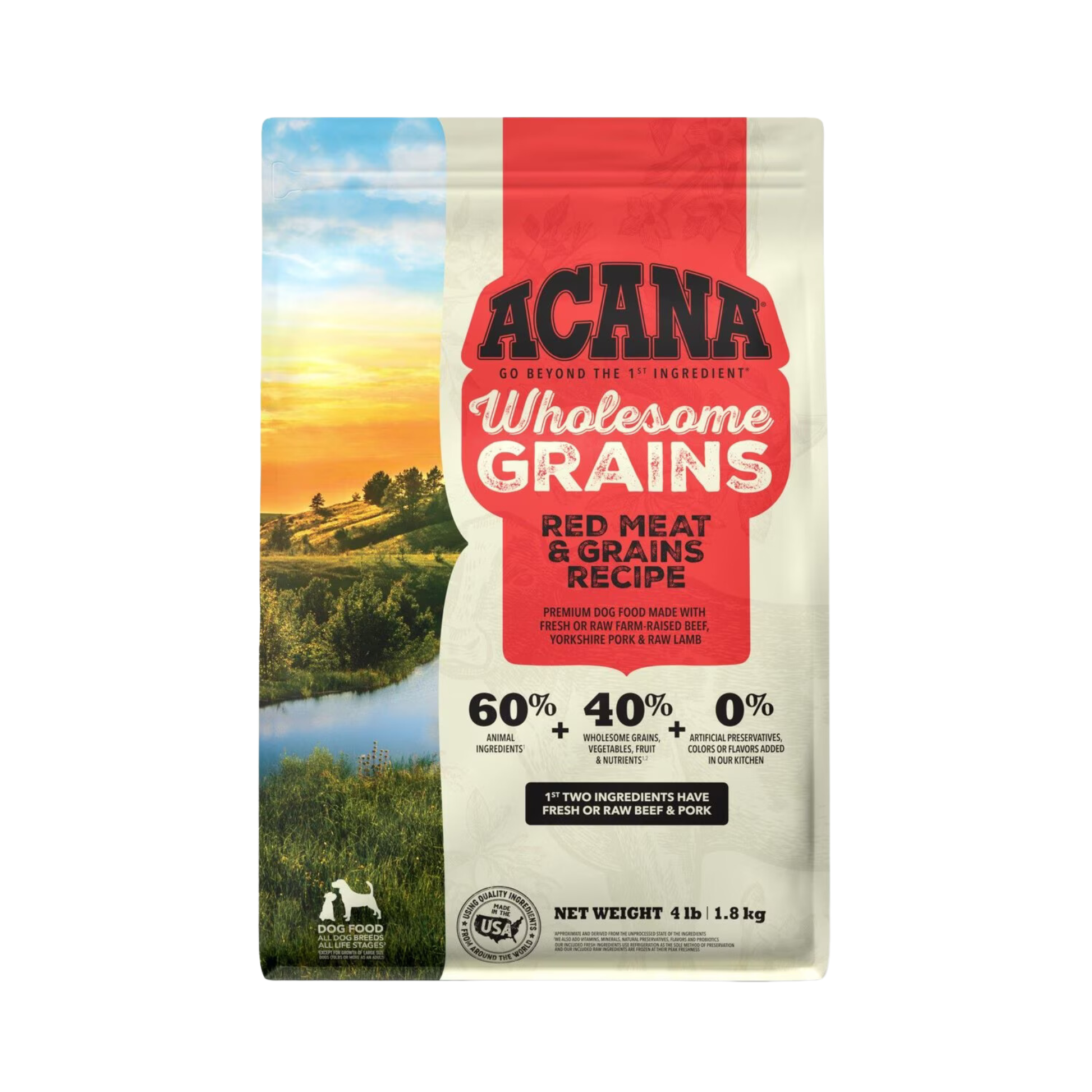 Acana Wholesome Grains, Red Meat & Grains Recipe Dry Dog Food