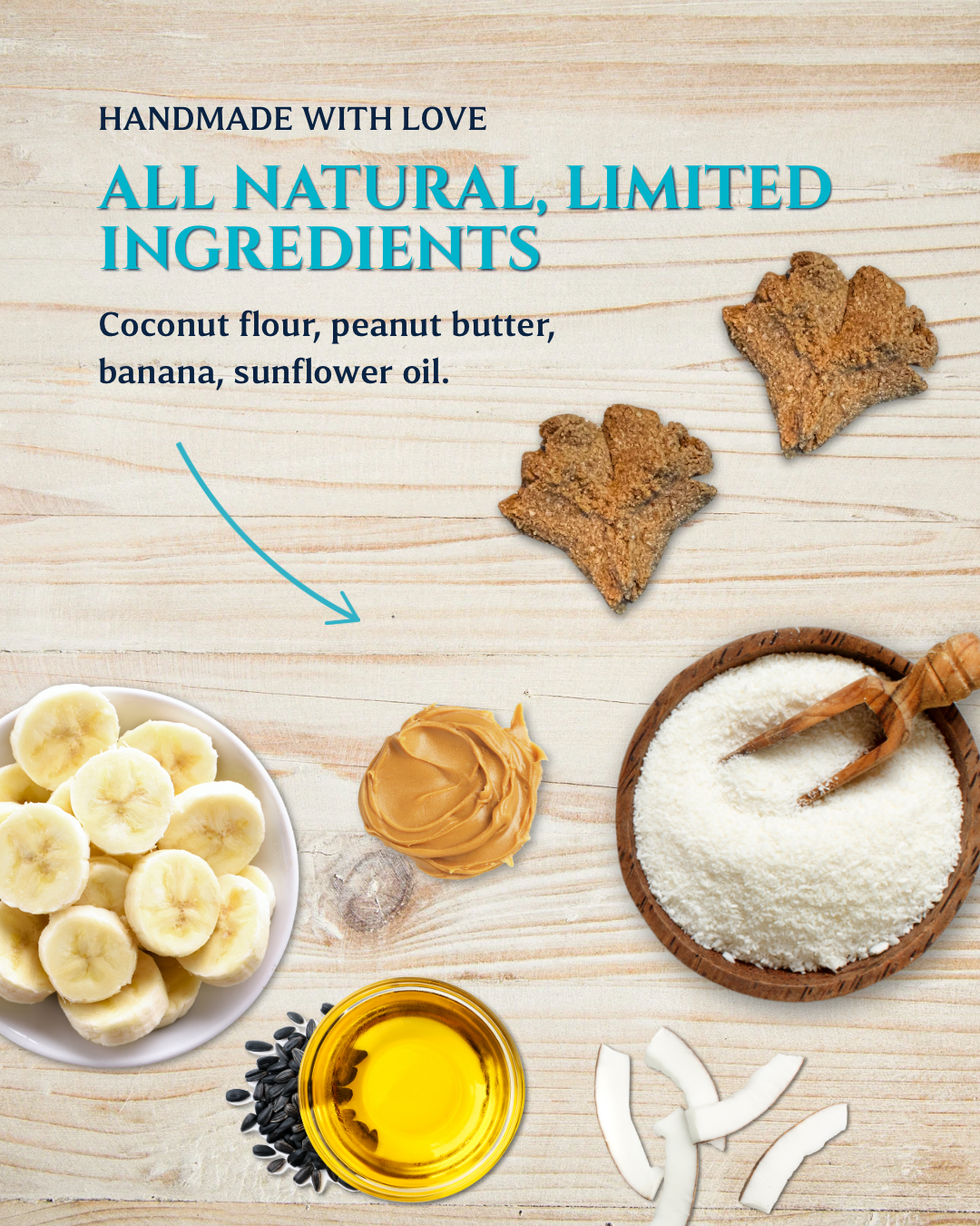 Classic Dog Treat Pack Organic Grain-Free Banana Peanut Butter
