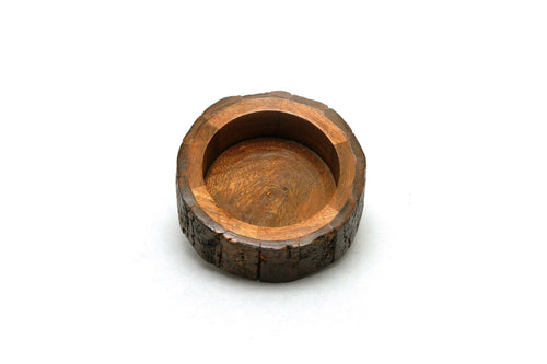 Bark Edge Wooden Dog Bowl – Rustic Handmade Pet Food & Water Dish, Eco-Friendly Solid Wood Bowl with Natural Finish, Non-Toxic & Stylish