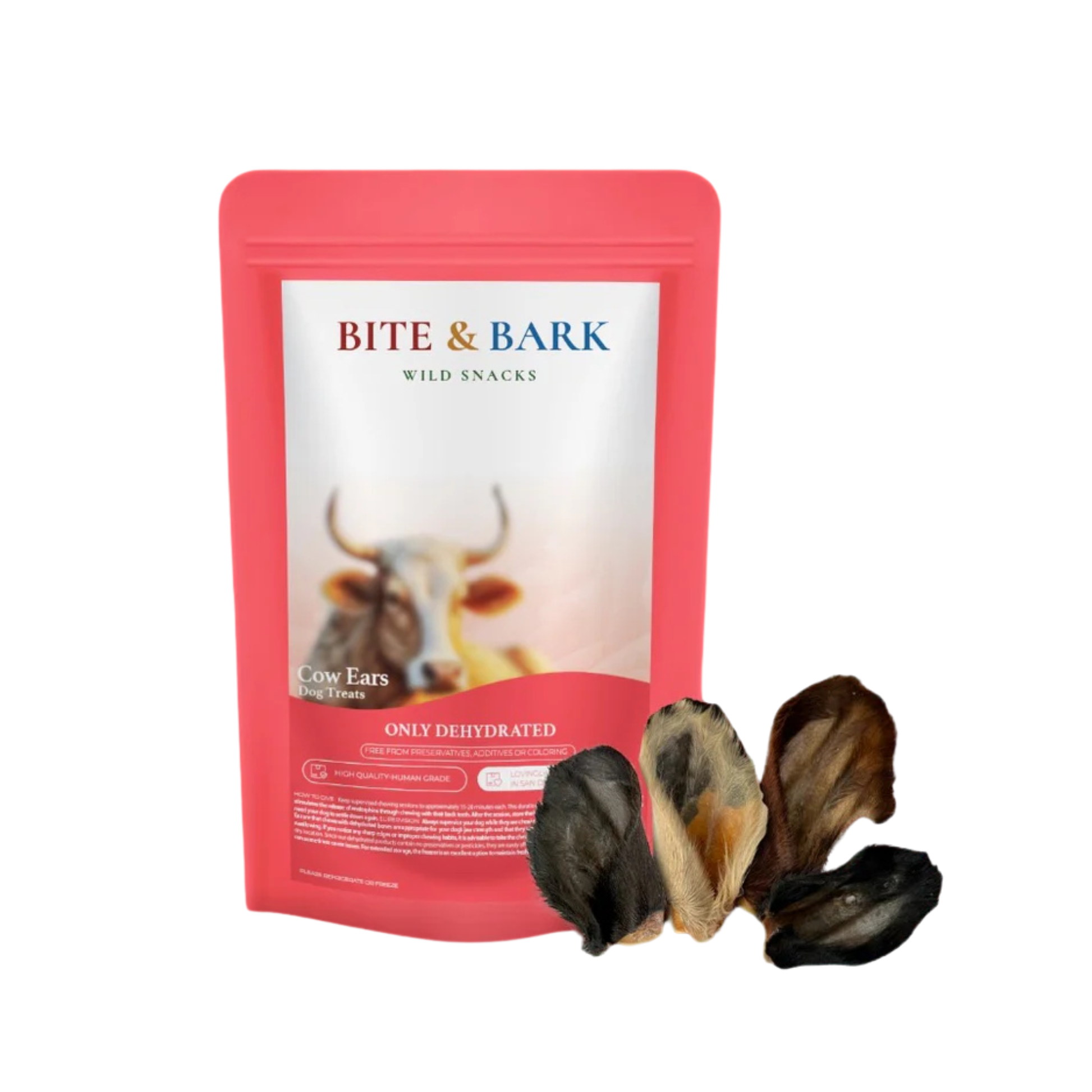 Bite & Bark Wild Snacks Cow Ears for Dogs & Cats