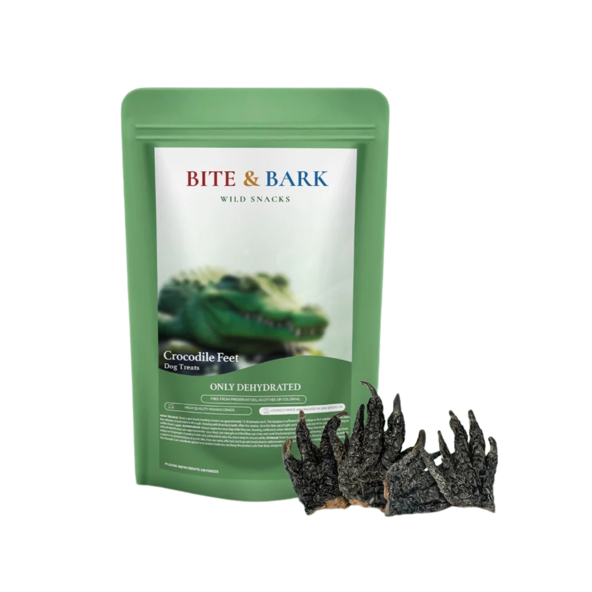 Bite & Bark Wild Snacks Crocodile Feet for Dogs & Cats