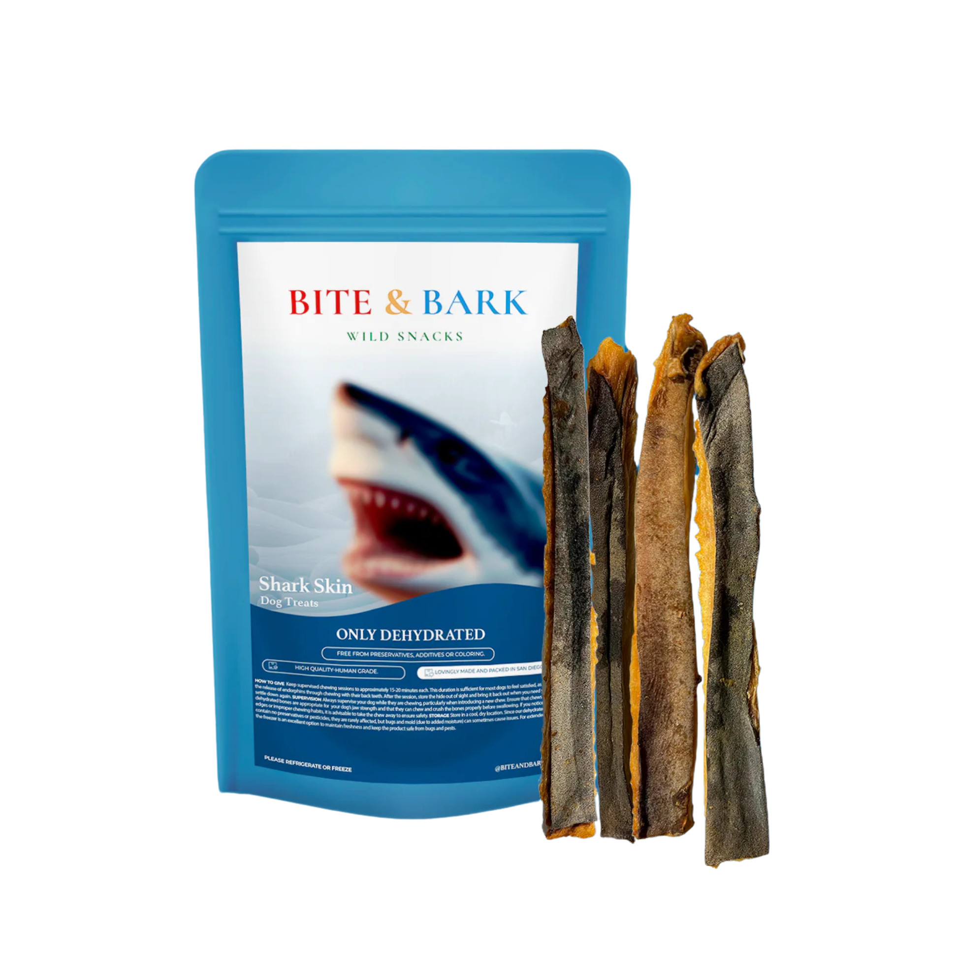 Bite & Bark Wild Snacks Shark Skin for Dogs & Cats