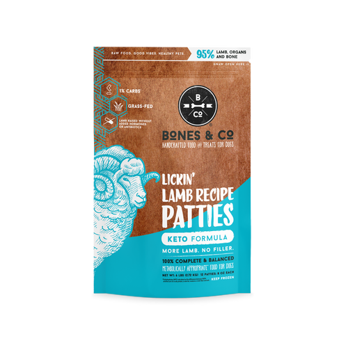 Bones & Co Lickin' Lamb Recipe Frozen Raw Dog Food