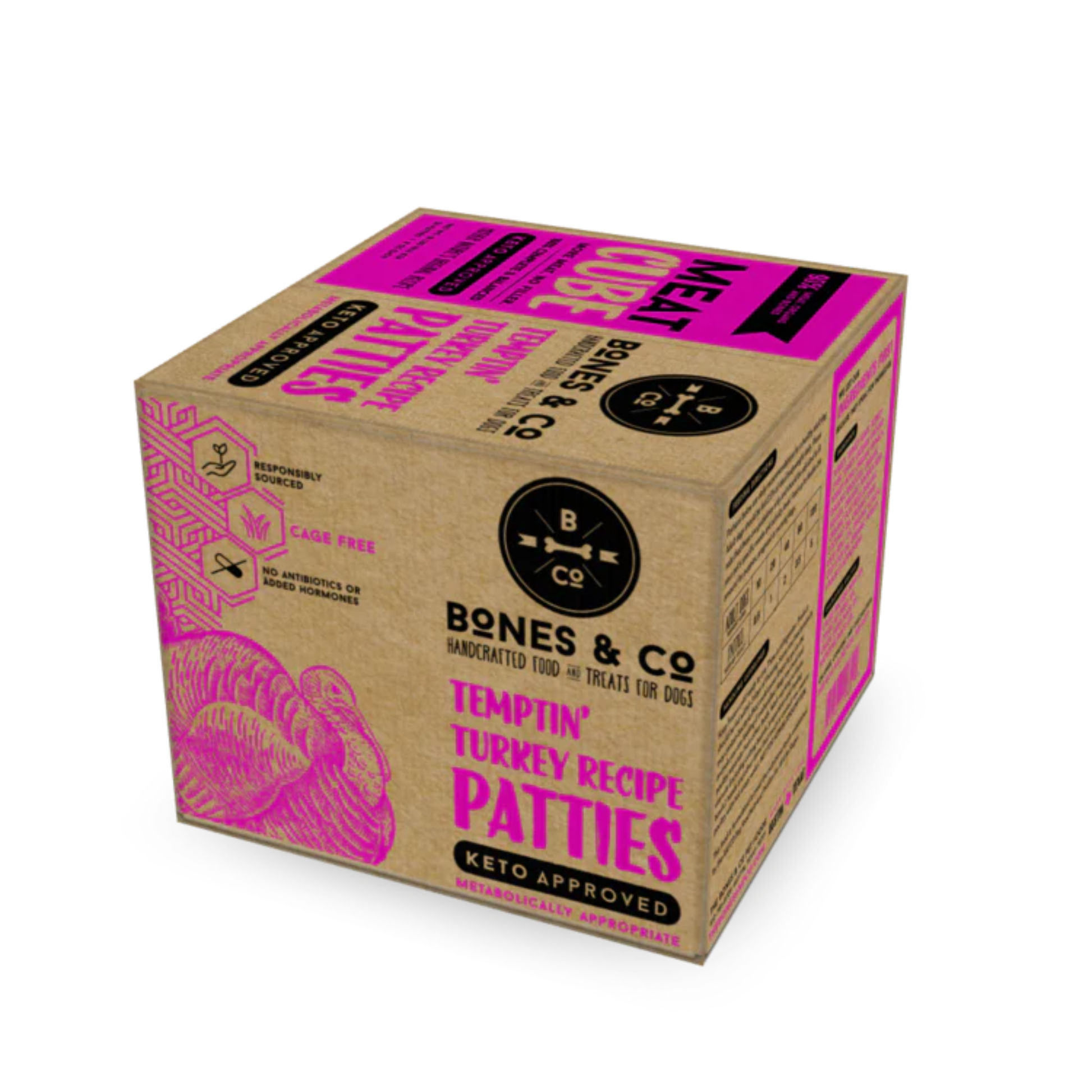 Bones & Co. Temptin' Turkey Recipe Frozen Raw Dog Food