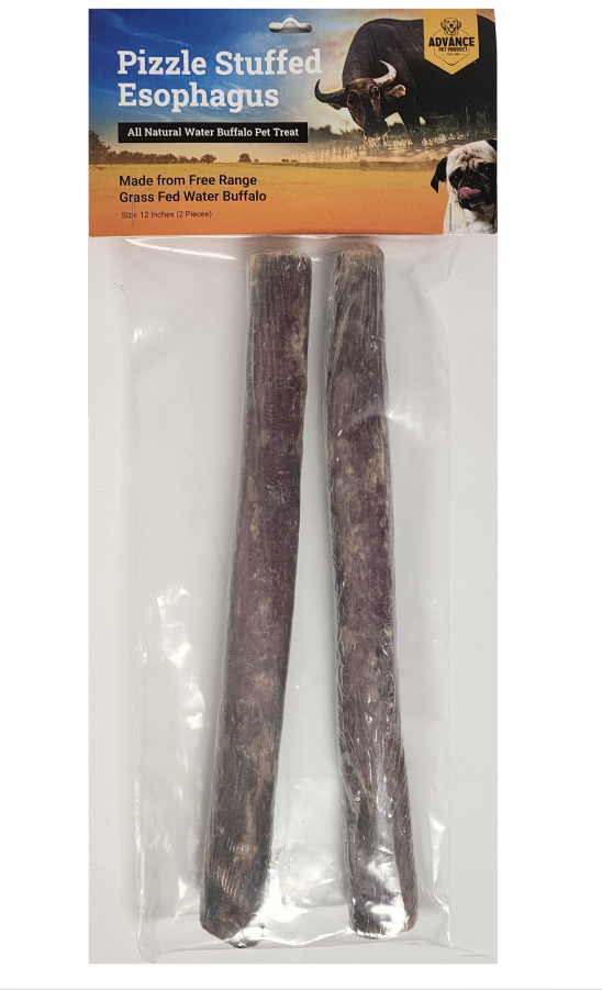 PIZZLE STUFFED ESOPHAGUSa6" Pizzle Stuffed Esophagus Dog Treats – 3 Pack Natural Chews – Grass-Fed Buffalo, Dental Support, Joint Health