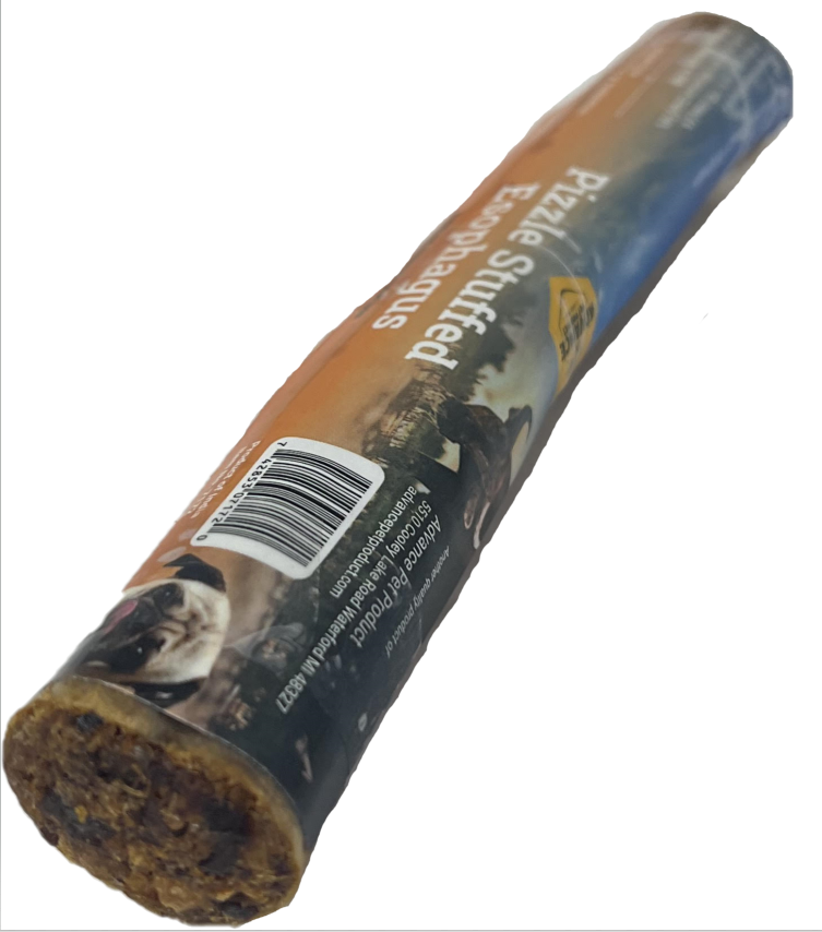 Pizzle Stuffed Esophagus Dog Chew – All-Natural, Long-Lasting Treat, Grass-Fed Water Buffalo, 6" & 12" Sizes