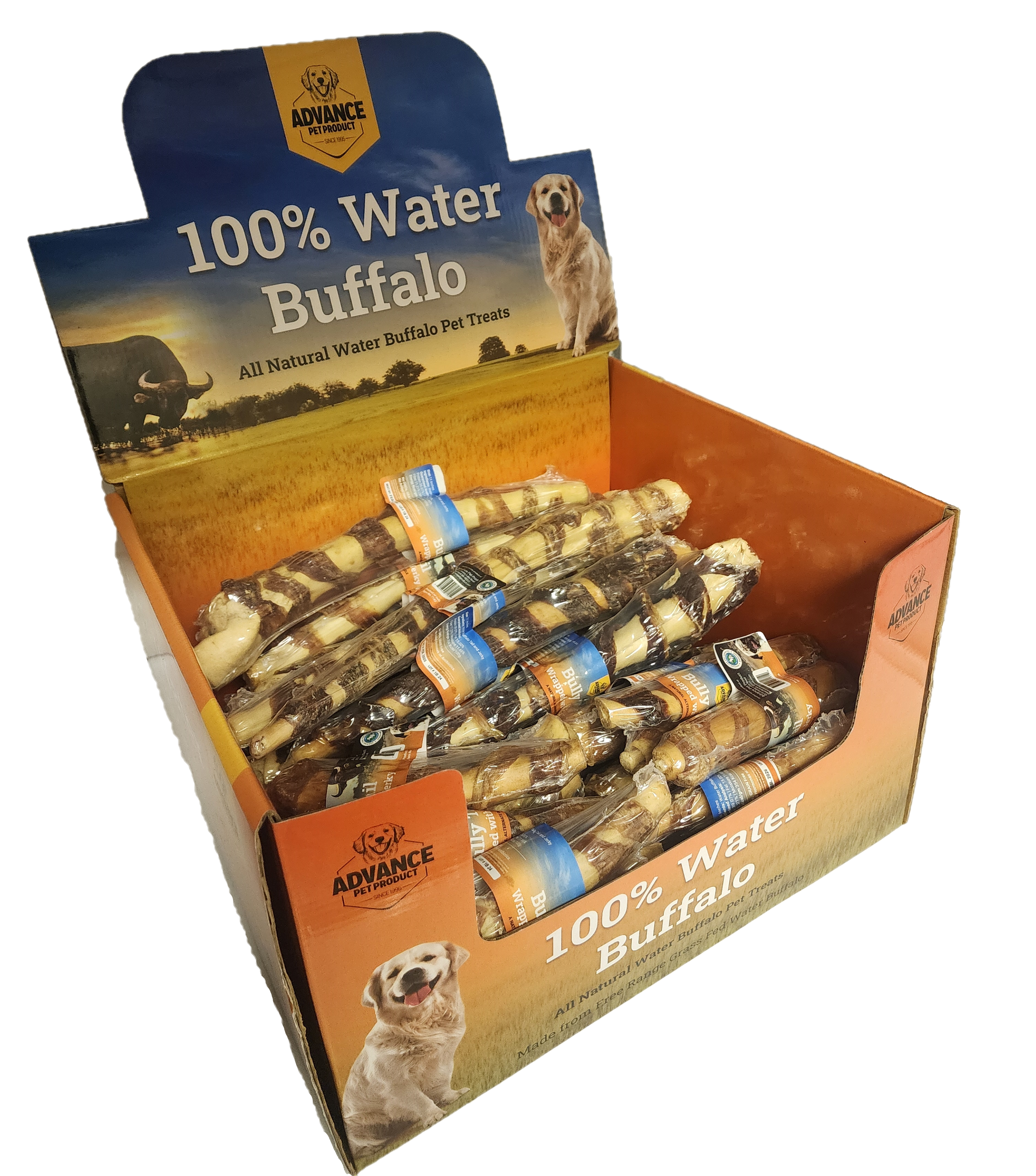 Buffalo Tails with Jerky – All-Natural Dog Treat | 100% Grass-Fed Water Buffalo | Long-Lasting, Grain-Free Chew