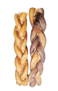 Bully Stick Braided Dog Treats – Safe, Nutritious, Long-Lasting Chews – Alternative to Rawhide – 6” & 12” Jumbo Sizes