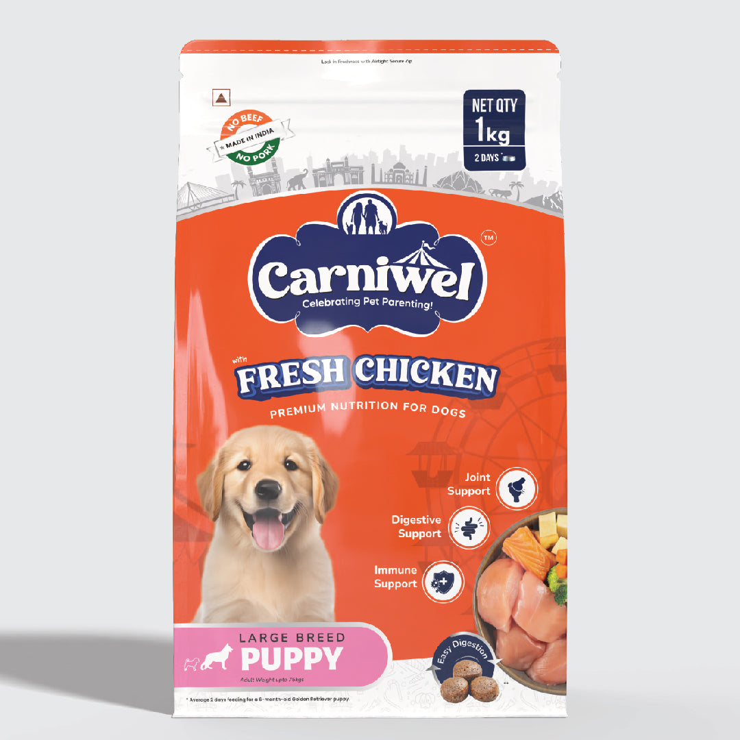 Carniwel with Fresh Chicken, Dry Dog Food for Large Breed, Puppy x 2