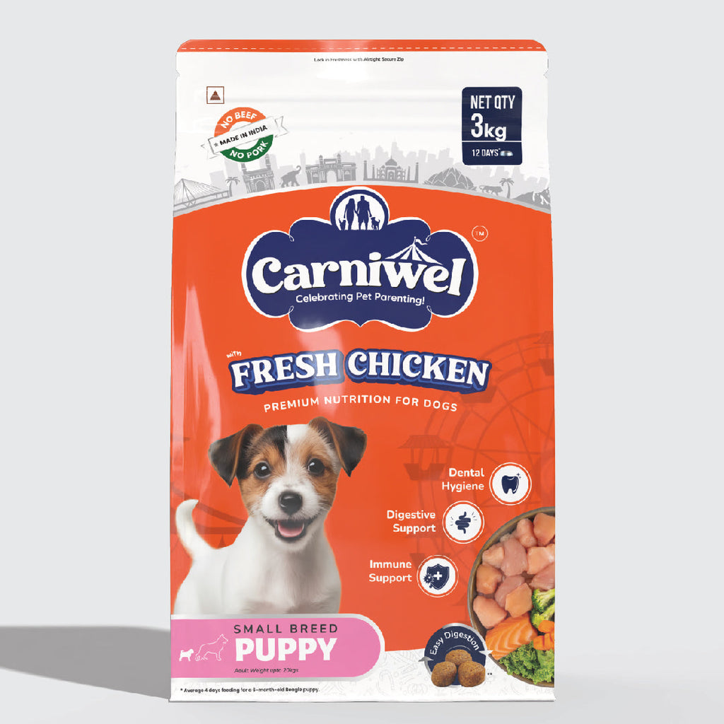 Carniwel with Fresh Chicken, Dry Dog Food for Small Breed, Puppy x 2