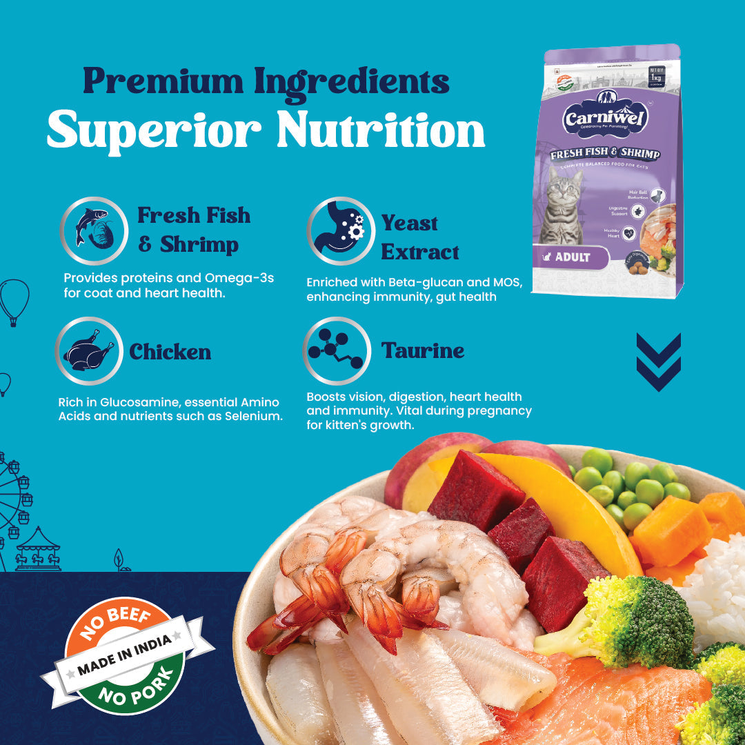 Carniwel Fresh Fish & Shrimp and Persian Kitten Food (Pack of 2)