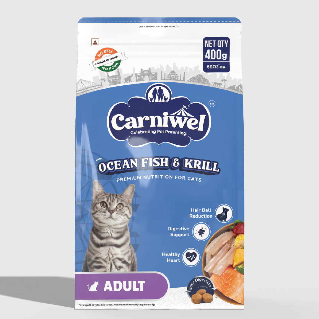 Carniwel Ocean Fish & Krill and Fresh Fish & Shrimp Cat Food, Adult (Pack of 2)