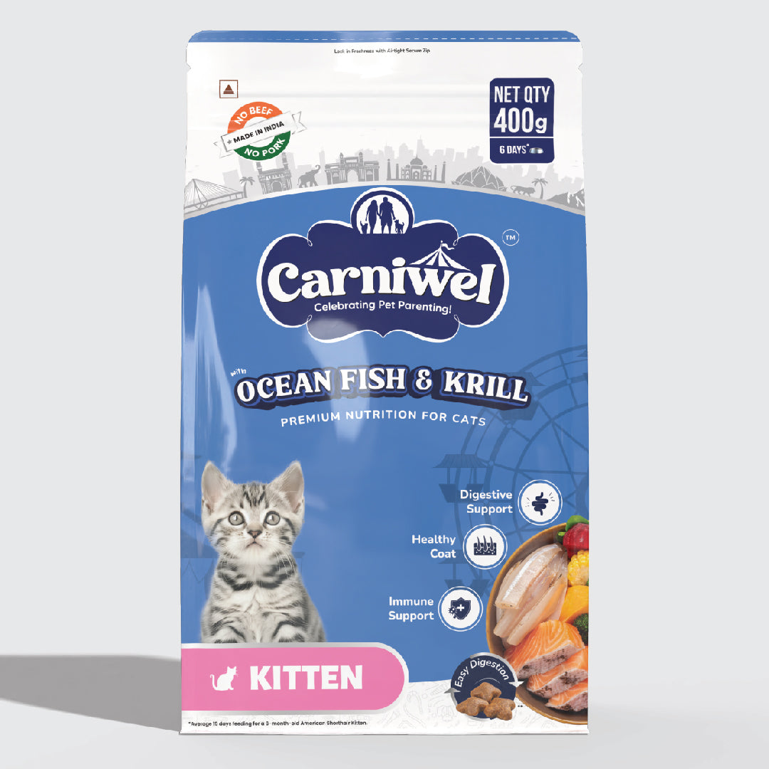 Carniwel Ocean Fish & Krill and Fresh Fish & Shrimp Kitten Food (Pack of 2)