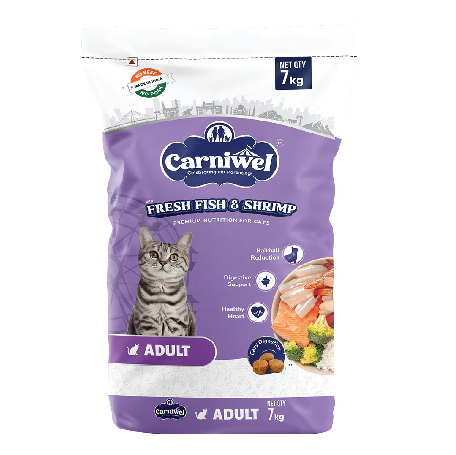 Carniwel with Fresh Fish & Shrimp, Dry Cat Food, Adult