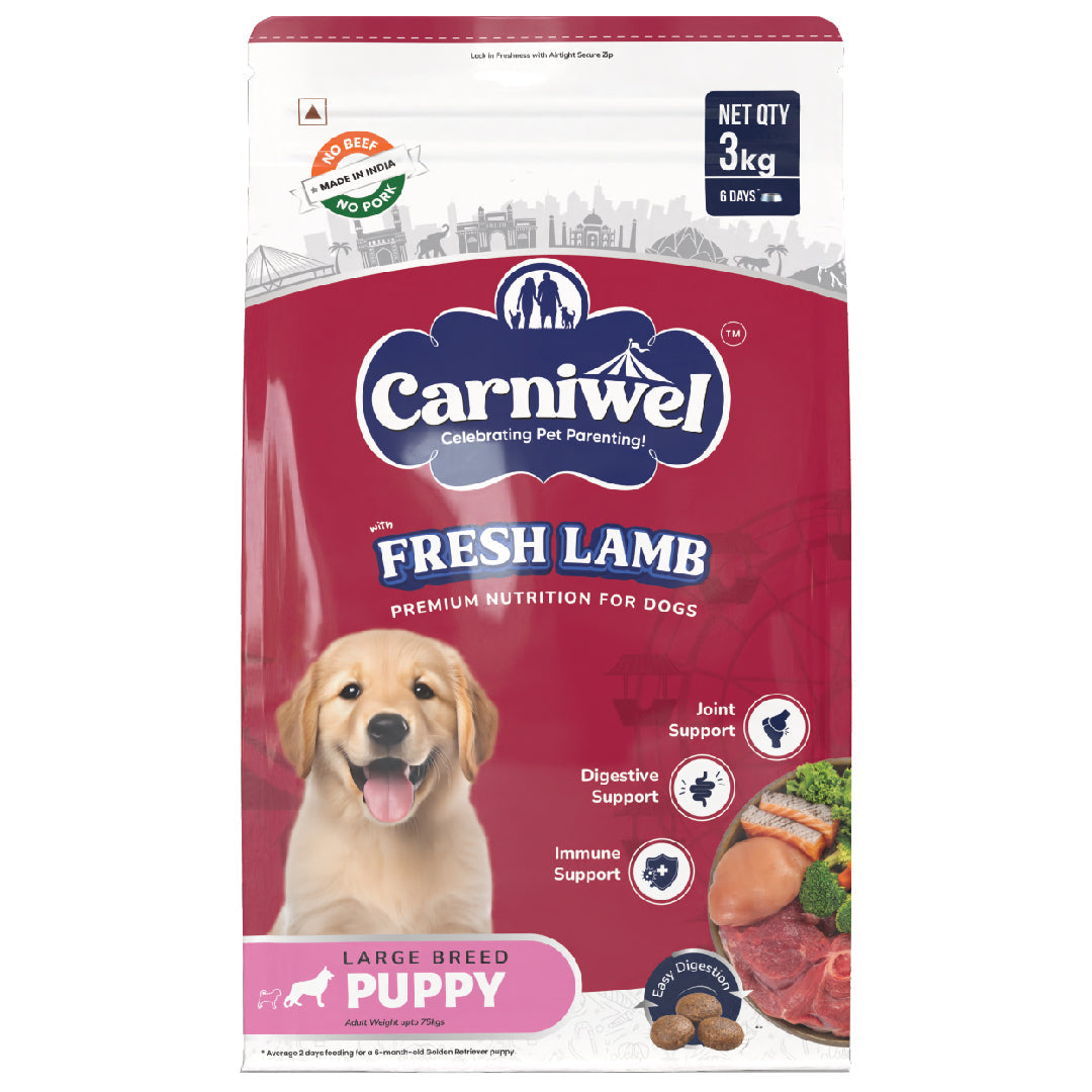 Carniwel with Fresh Lamb, Dry Dog Food for Large Breed, Puppy x 2