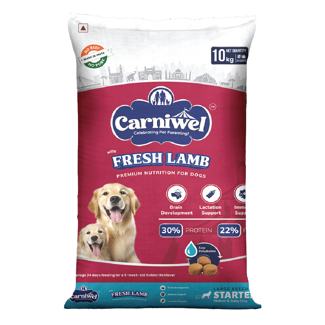 Carniwel with Fresh Lamb, Dry Dog Food for Large Breed, Starter x 2