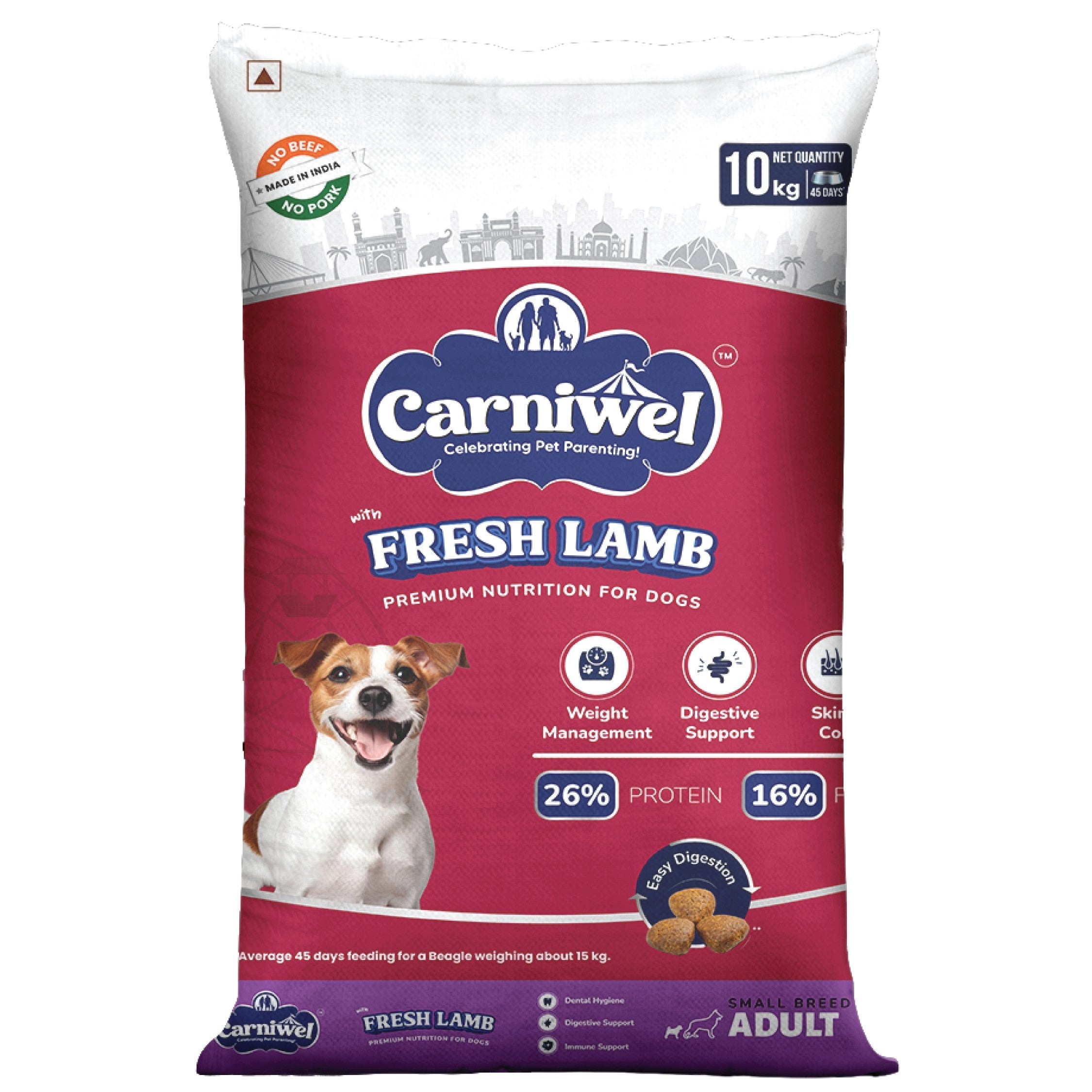 Carniwel with Fresh Lamb, Dry Dog Food for Small Breed, Adult x 2